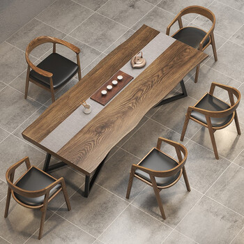 欧迪路轻奢茶桌椅组合泡茶台家用小茶台禅意实木茶桌现代简约办公室泡