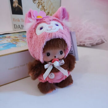 蒙奇奇公仔 新品银标蒙奇奇女孩公仔毛绒玩偶包挂件小号娃娃可爱卡通