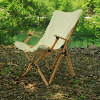 户外可折叠蝴蝶椅 休闲成人露营便携帆布椅子户外收纳简约椅野餐蝴蝶