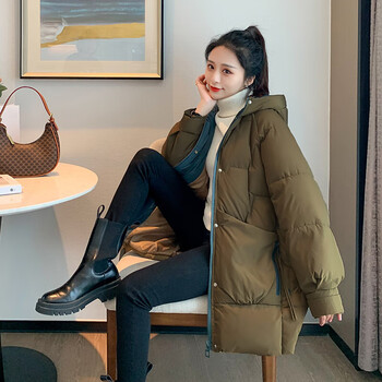 浙系少女羽绒服初中生中长款大学生穿的女生冬季外套青少年高中生