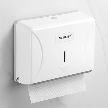 厕所抽纸盒塑料厨房纸巾架方形黑色款 升级加厚白方盒【免打孔安装】