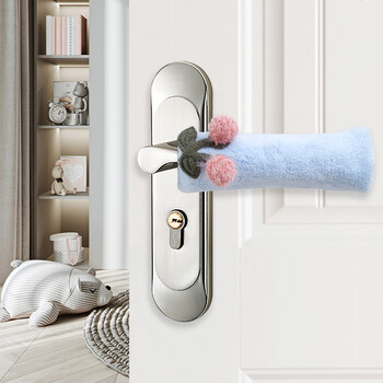 欣伊门把手护套保护套防静电保暖门把套防撞垫可爱入户门门把手套冬季