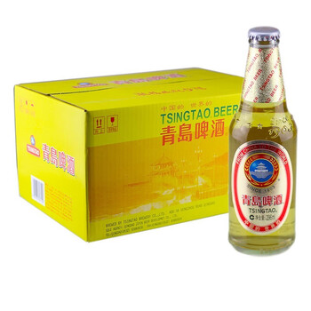 青岛啤酒(tsingtao)青岛产小白金(瓶)白金啤酒296*24瓶 整箱装