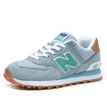 新百伦男女鞋2023新款豪斯凯574网鞋系列复古休闲运动鞋子蓝绿35