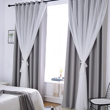 网红窗帘ins抖音直播公主风客厅卧室遮光北欧简约2020年新款飘窗纯净