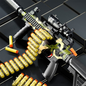 加特林m249重机驳壳手动电动抛壳连发玩具毛瑟软弹枪安全可放射枪儿童