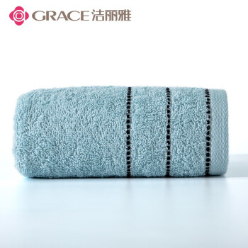 洁丽雅素色条纹缎档100%新疆纯棉毛巾，价格趋势与销量趋势一览