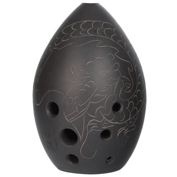 相思鸟lovebird八孔陶埙初学者入门练习梨形埙民族吹奏乐器工艺埙黑色