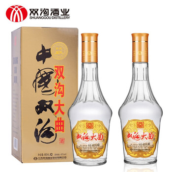 双沟大曲46度480ml双沟大名玻浓香型白酒双沟粮食酒46度480ml2瓶装