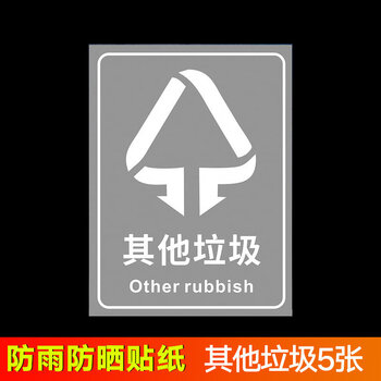 桶分类贴纸有害易腐厨余干湿干垃圾箱宣传贴标签危险废物废电池标志贴