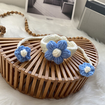 手环针织 送你一朵小红花手环手工钩针织diy毛线材料包情侣手链编织绳