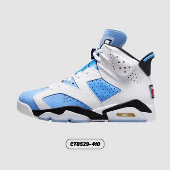 耐克nikeairjordan6unc男子北卡蓝高帮白蓝大学蓝篮球鞋ct8529410ct