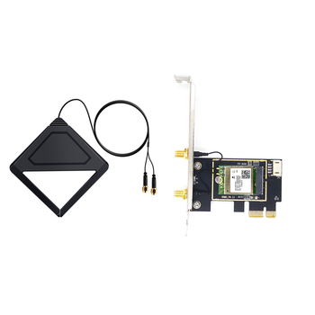 0无线网卡台式机主机 台式机pcie 配可折叠天线 无屏蔽盖