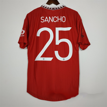 22-23赛季曼联主场球员版7号c罗桑乔b费拉什福德球衣 球员版 25号桑乔