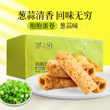 蔡澜花花世界 手工咸口蛋卷葱蒜味108g