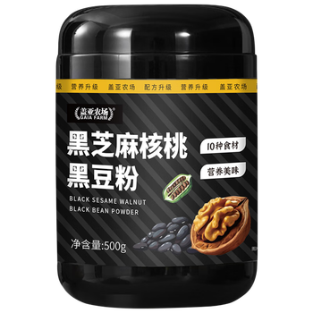 盖亚农场 黑芝麻核桃黑豆粉 500g*1罐