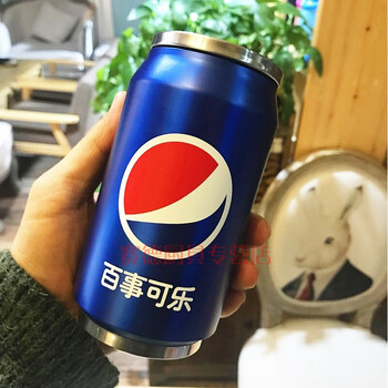 萌萌卡通玻璃杯韩版创意杯子原宿小清新 易拉罐(百事可乐)小号 杯刷