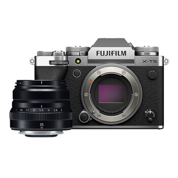 富士(FUJIFILM)X-T5/XT5 微单相机 套机(XF35mm F2) 4020万像素 7.0档五轴防抖 6K30P 经典机械拨盘 银色