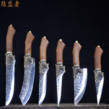 杀猪专用刀手工锻打钼钒钢肉联厂杀猪放血刀 螭龙6件套