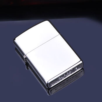 zippo打火机正版芝宝 黑冰标志150 彩冰蓝创意刻字 照片定制 经典白冰