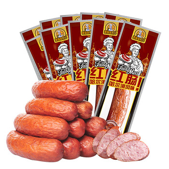 雷霆哈拉少哈尔滨红肠90g*9  火腿肠香肠熟食腊味果木熏烤东北特产开袋即食