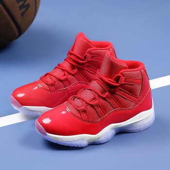 粒智aj11儿童篮球鞋男鞋耐磨外场2022春季防滑减震高帮战靴网面透气学