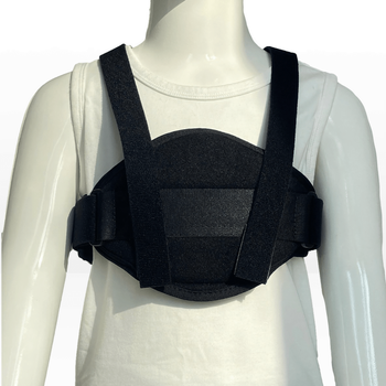 儿童鸡胸器漏斗胸青少年肋骨外翻护胸心脏开胸术后固定板黑色均码