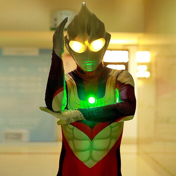 鼎娃 成人奥特曼衣服cos表演服迪迦发光连体紧身衣演出服 5d树脂款