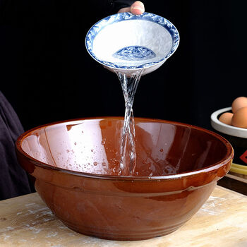 慕质muzhi和面盆陶瓷家用大号发面盆揉面盆晒酱盆花盆瓷盆厨房老式活