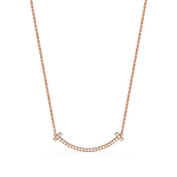 蒂芙尼 七夕礼物tiffany t 系列 中号 smile 项链