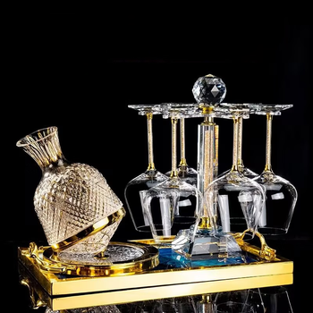 浩齐坊七夕礼物高档水晶红酒杯高脚杯家用大号红酒醒酒器套装结婚乔迁