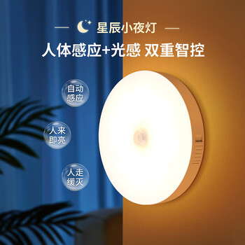 雷士照明 小夜灯/拍拍灯 光感+人感双重智控小夜灯