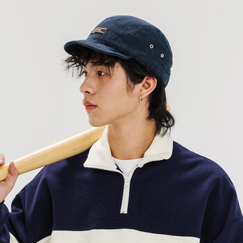 ge)美式短檐帽男日系复古工装软顶短沿鸭舌帽小檐软帽檐五片帽子街头