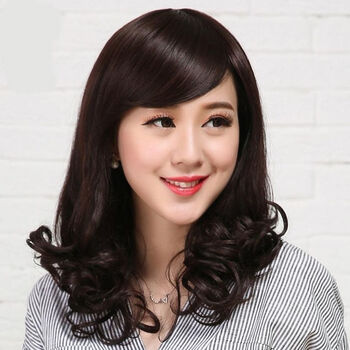 fsyr官方假发套女全头逼真长发中老年人中长发整顶女士长卷发斜刘自然