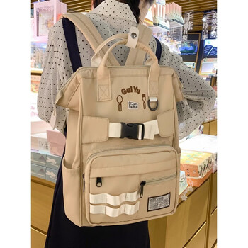 法德陆fadelu初中生手提式书包女小众高颜值学院风百搭双肩包小学生