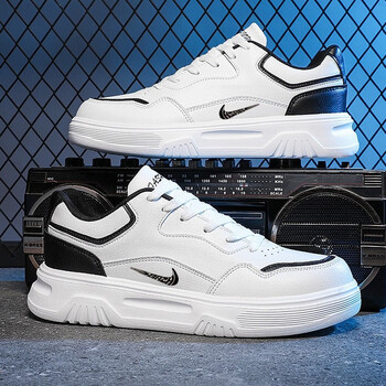 耐克顿小白鞋男款夏百搭运动休闲鞋学生增高空军一号男鞋低帮厚底板鞋