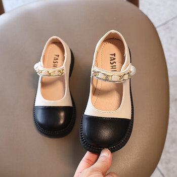 yryo2023年春秋新款时尚复古儿童小皮鞋时尚软底宝宝单鞋公主鞋子女童