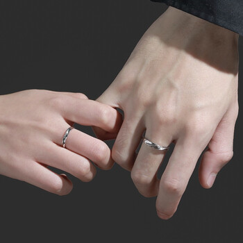 思珠尘刻字情侣戒指有地男女款学生戒指小众设计对戒一对情侣款简约