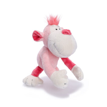 nici德国毛绒玩具粉狮子猴兔大象儿童生日礼物仔少女心可爱玩偶粉色