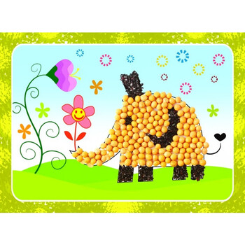 种子贴画儿童幼儿园手工diy制作材料豆豆豆子五谷粮食粘 五谷杂粮画