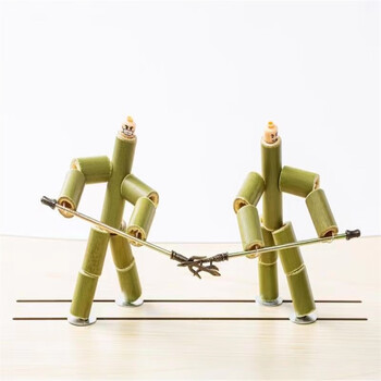 六年级语文教材款竹节人学生双人对战diy表情材料包自