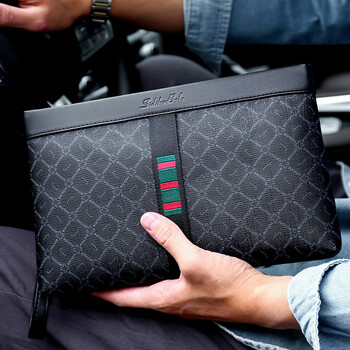 真皮男士手拿包时尚手包男包新款商务休闲手抓包大容量夹包男款式二