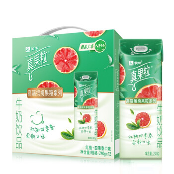 蒙牛 真果粒 红柚四季春配制型含乳饮料240g×12礼盒装（新老包装随机发货）