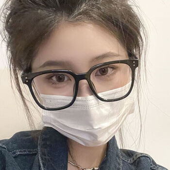 露若黑框近视眼镜女可配度数眼睛框镜架男大框素颜大脸显脸小经典黑