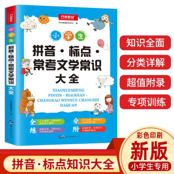 拼音标点常考语文文学常识大全 小学通用知识点  配套练习题训练讲练结合 开心教育