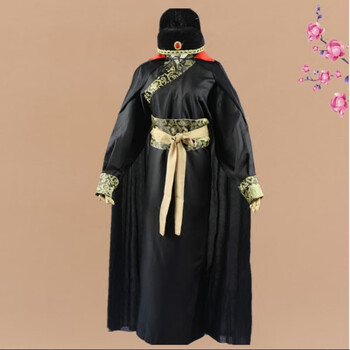 紫晶麟锦衣卫飞鱼服炎蔻古装明制汉服男 黑色衣服 外披 帽子 s(适合
