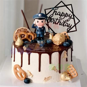 创意警察生日蛋糕同城交警女警警车蛋糕男孩女孩全国北京上海广州深圳