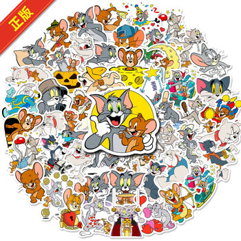 猫和老鼠tomandjerry50张卡通动漫猫和老鼠涂鸦贴纸行李箱电脑笔记本