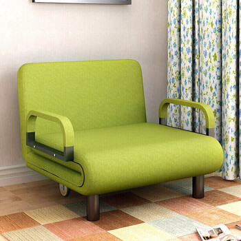 床客厅单人双人简易折叠床小户型咖啡色100cm现代休闲创意轻奢简约