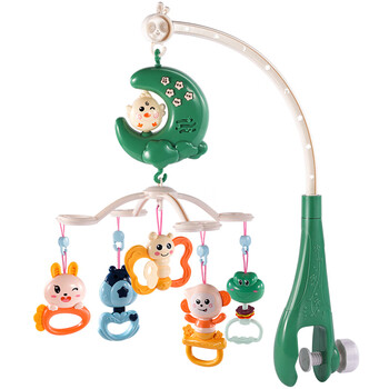 新生儿婴儿床铃玩具01岁宝宝音乐旋转床头摇铃婴幼儿安抚礼物小鸡月亮